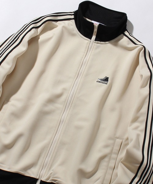 CONVERSE(コンバース)の「【CONVERSE/コンバース】ワンポイントシューズ刺繍 ダブルフェイス サイドライン トラックジャケット(ジャージ・メンズ・オフホワイト/ブラック/グレイッシュベージュ/ブルー系/ネイビー・M/L/LL)」の12枚目の写真