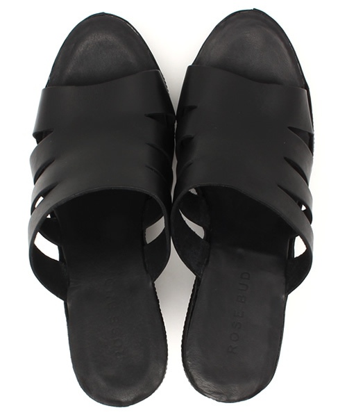 ROSE BUD（ローズバッド）の「(ROSE BUD)レザーサボサンダル（サンダル・レディース・ブラック/ベージュ系その他・36/37/35/38/39）」の3枚目の写真