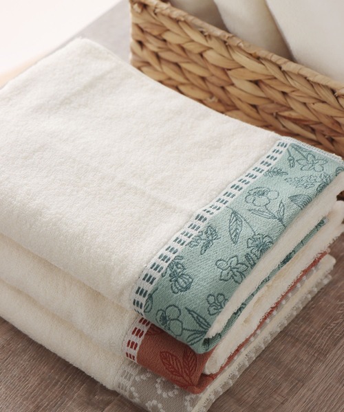 studio CLIP(スタディオクリップ)の「ヘムスリムバスタオル《TIME OF SCENTS》(タオル・レディース・ピンク/グリーン/ベージュ・FREE)」の2枚目の写真