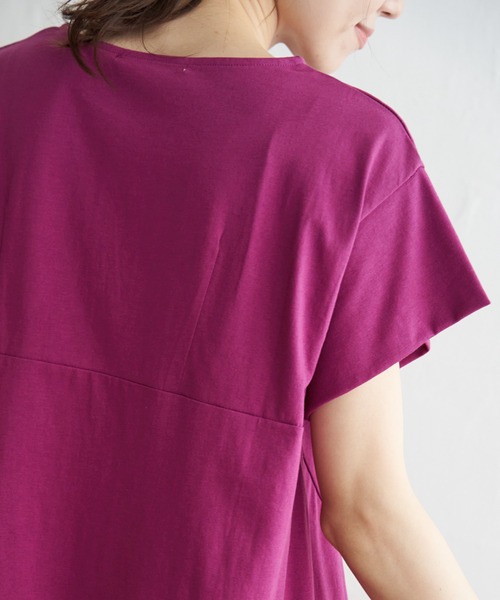 ikka(イッカ)の「Aライン裾切り替えカットソー(Tシャツ/カットソー・レディース・ベージュ/ブラック/パープル系その他/ブルー系その他・S/L/M)」の16枚目の写真