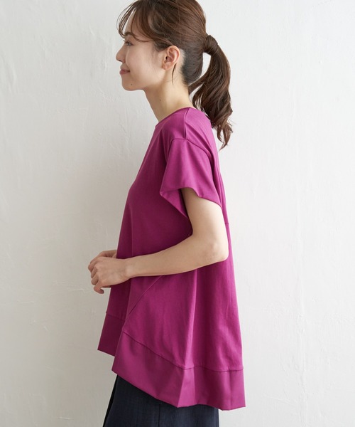 ikka(イッカ)の「Aライン裾切り替えカットソー(Tシャツ/カットソー・レディース・ベージュ/ブラック/パープル系その他/ブルー系その他・S/L/M)」の14枚目の写真
