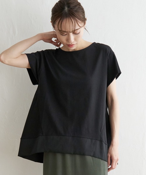 ikka(イッカ)の「Aライン裾切り替えカットソー(Tシャツ/カットソー・レディース・ベージュ/ブラック/パープル系その他/ブルー系その他・S/L/M)」の22枚目の写真