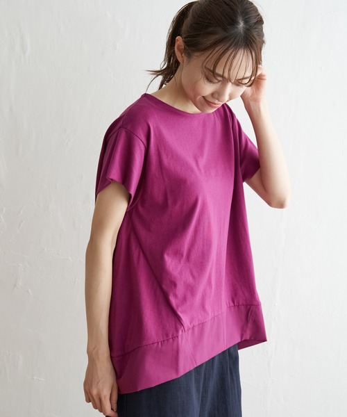 ikka(イッカ)の「Aライン裾切り替えカットソー(Tシャツ/カットソー・レディース・ベージュ/ブラック/パープル系その他/ブルー系その他・S/L/M)」の19枚目の写真