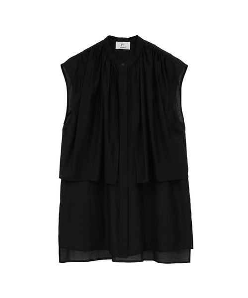 1er arrondissement シアーテンセルラッフルカラーブラウス 36