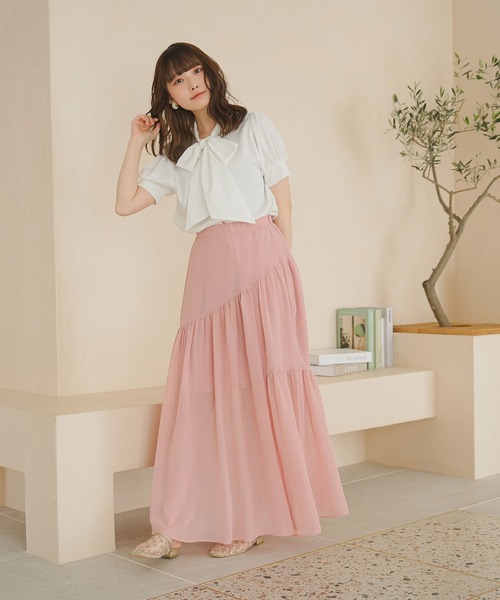 moulis'(ムーリス)の「2WAYシンプルボウタイブラウス(シャツ/ブラウス・レディース・ベージュ/ホワイト/ベビーピンク・MEDIUM/LARGE)」の15枚目の写真