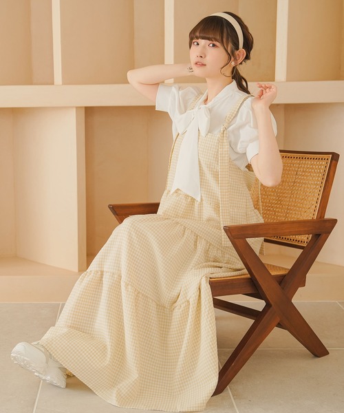 moulis'(ムーリス)の「2WAYシンプルボウタイブラウス(シャツ/ブラウス・レディース・ベージュ/ホワイト/ベビーピンク・MEDIUM/LARGE)」の4枚目の写真