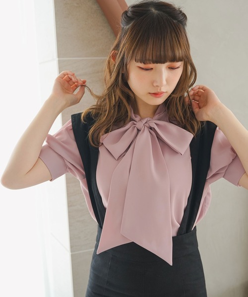 moulis'(ムーリス)の「2WAYシンプルボウタイブラウス(シャツ/ブラウス・レディース・ベージュ/ホワイト/ベビーピンク・MEDIUM/LARGE)」の16枚目の写真