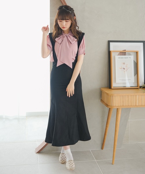 moulis'(ムーリス)の「2WAYシンプルボウタイブラウス(シャツ/ブラウス・レディース・ベージュ/ホワイト/ベビーピンク・MEDIUM/LARGE)」の10枚目の写真