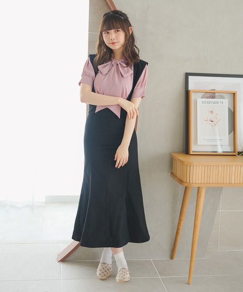 moulis'(ムーリス)の「2WAYシンプルボウタイブラウス(シャツ/ブラウス・レディース・ベージュ/ホワイト/ベビーピンク・MEDIUM/LARGE)」の5枚目の写真