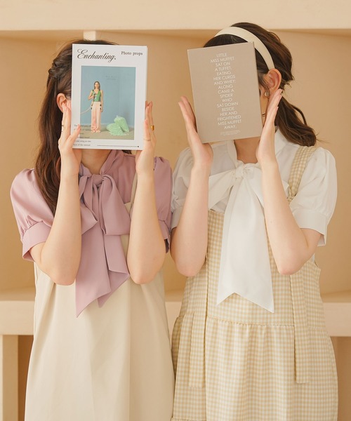 moulis'(ムーリス)の「2WAYシンプルボウタイブラウス(シャツ/ブラウス・レディース・ベージュ/ホワイト/ベビーピンク・MEDIUM/LARGE)」の22枚目の写真