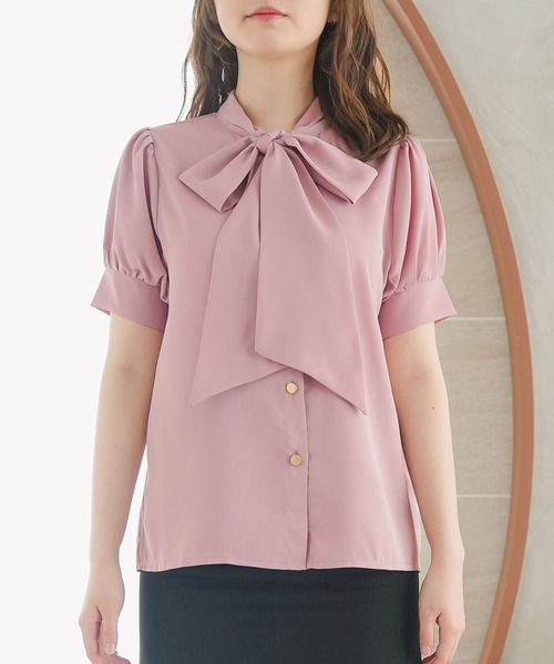 moulis'(ムーリス)の「2WAYシンプルボウタイブラウス(シャツ/ブラウス・レディース・ベージュ/ホワイト/ベビーピンク・MEDIUM/LARGE)」の20枚目の写真
