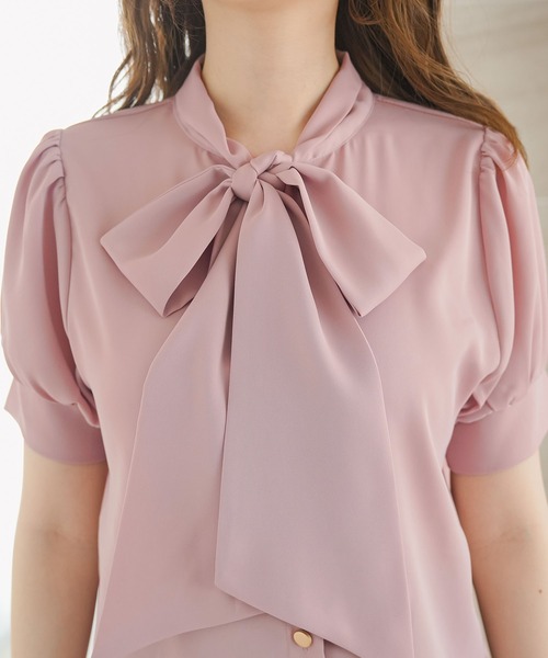 moulis'(ムーリス)の「2WAYシンプルボウタイブラウス(シャツ/ブラウス・レディース・ベージュ/ホワイト/ベビーピンク・MEDIUM/LARGE)」の8枚目の写真