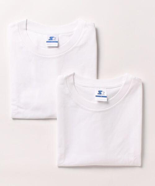 STARTER BLUE LABEL(スターターブルーレーベル)の「STARTER / スターター 23SS 2PACK セット 半袖 ショートスリーブ Tシャツ STBL-1634090(Tシャツ/カットソー・レディース・ブラック/ホワイト・MEDIUM/LARGE/XX-LARGE/SMALL/X-LARGE)」の2枚目の写真