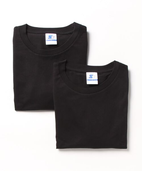 STARTER BLUE LABEL(スターターブルーレーベル)の「STARTER / スターター 23SS 2PACK セット 半袖 ショートスリーブ Tシャツ STBL-1634090(Tシャツ/カットソー・レディース・ブラック/ホワイト・MEDIUM/LARGE/XX-LARGE/SMALL/X-LARGE)」の1枚目の写真