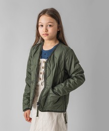 【 TAION / タイオン 】 キッズ ミリタリージップ Vネックダウンジャケット KIDS MILITARY ZIP V NECK DOWN JKT TAION-Y101ZML-1 ICQ