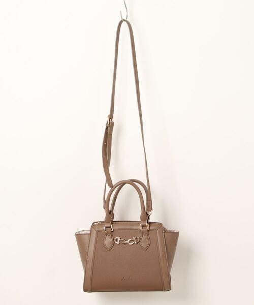 dazzlin（ダズリン）の「dazzlin/ダズリン　シュリンク/スムース ビット金具２wayハンド（ハンドバッグ・レディース・グリーン/ボルドー/ベージュ系その他/ベージュ/ローズ/ブラウン/ブラック/ブルーグレー/アイボリー・FREE）」の13枚目の写真