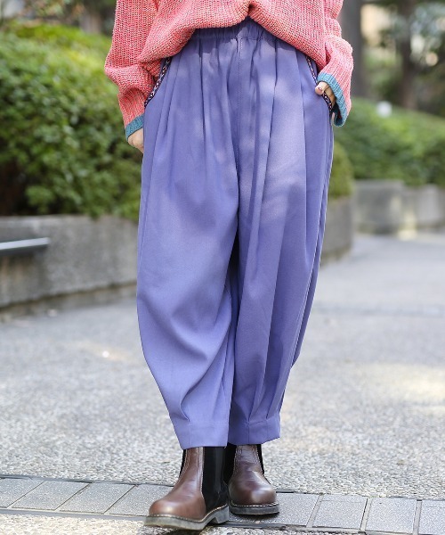 チチカカ(チチカカ)の「ピーチスキンエッグタックパンツ(その他パンツ・レディース・マスタード/ブラウン/ブルーグリーン/ブラック/オレンジ/カーキ/ベージュ/パープル/チャコールグレー・MEDIUM/LARGE)」の7枚目の写真