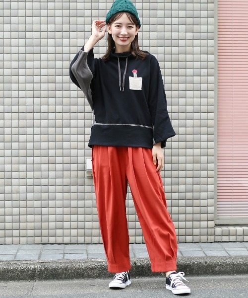 チチカカ(チチカカ)の「ピーチスキンエッグタックパンツ(その他パンツ・レディース・マスタード/ブラウン/ブルーグリーン/ブラック/オレンジ/カーキ/ベージュ/パープル/チャコールグレー・MEDIUM/LARGE)」の14枚目の写真