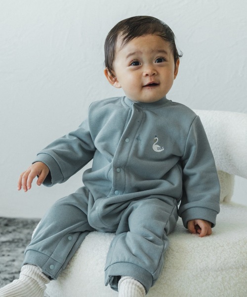 pairmanon（ペアマノン）の「【かぞくおそろい】【ベビー】選べる6柄 ワンポイント刺繍ロンパース（ロンパース・キッズ・ピンク系その他/ミント/ブルー系その他3/モカ・70/80）」の3枚目の写真