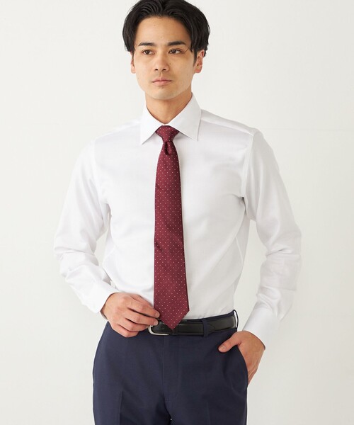 SHIPS Colors（シップス カラーズ）の「SHIPS Colors:  <消臭> LUTHAI ワイドカラー ドレスシャツ 2（ビジネスシャツ・メンズ・オフホワイト/ライトブルー・38/39/40/41/42/37）」の4枚目の写真
