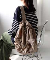 ドロストシャーリングデザインリュック/バックパック