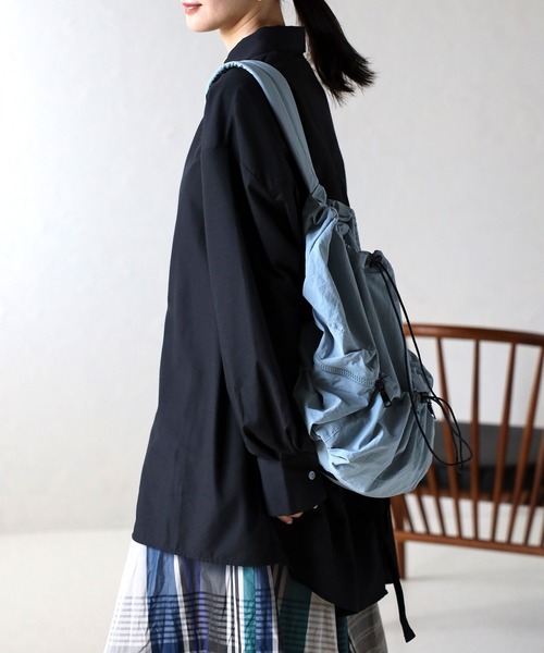 sakishimatokyo（サキシマトーキョー）の「ドロストシャーリングデザインリュック/バックパック（バックパック/リュック・レディース・ピンク/ベージュ/ライトブルー/ブラック・FREE）」の12枚目の写真