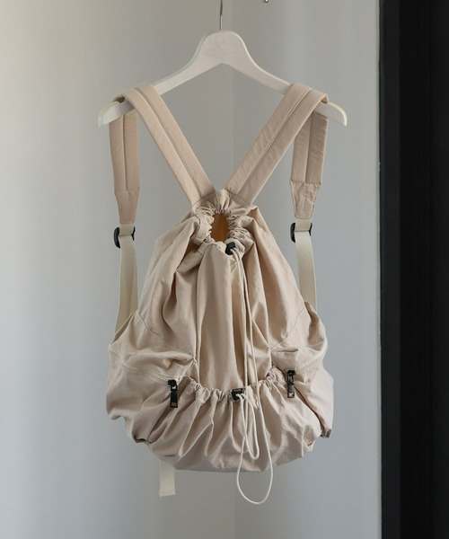 sakishimatokyo（サキシマトーキョー）の「ドロストシャーリングデザインリュック/バックパック（バックパック/リュック・レディース・ピンク/ベージュ/ライトブルー/ブラック・FREE）」の21枚目の写真