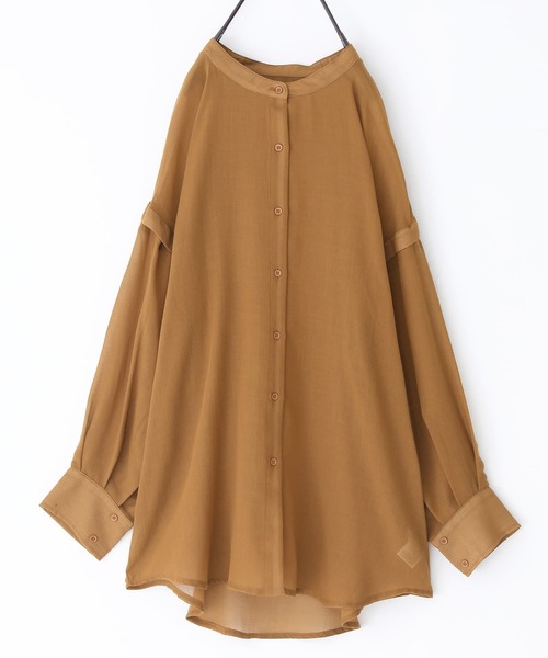 osharewalker（オシャレウォーカー）の「【廃盤】『シアーボイル2WAYシャツ』（シャツ/ブラウス・レディース・キャメル/ブラック/オフホワイト・FREE）」の17枚目の写真