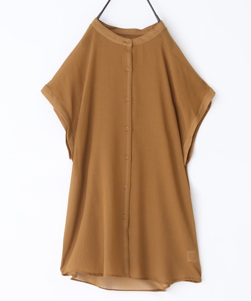 osharewalker（オシャレウォーカー）の「【廃盤】『シアーボイル2WAYシャツ』（シャツ/ブラウス・レディース・キャメル/ブラック/オフホワイト・FREE）」の15枚目の写真