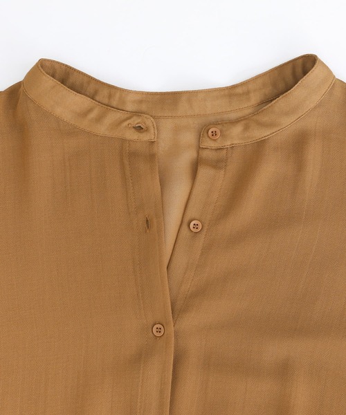 osharewalker（オシャレウォーカー）の「【廃盤】『シアーボイル2WAYシャツ』（シャツ/ブラウス・レディース・キャメル/ブラック/オフホワイト・FREE）」の9枚目の写真