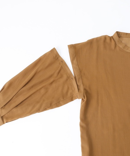 osharewalker（オシャレウォーカー）の「【廃盤】『シアーボイル2WAYシャツ』（シャツ/ブラウス・レディース・キャメル/ブラック/オフホワイト・FREE）」の12枚目の写真