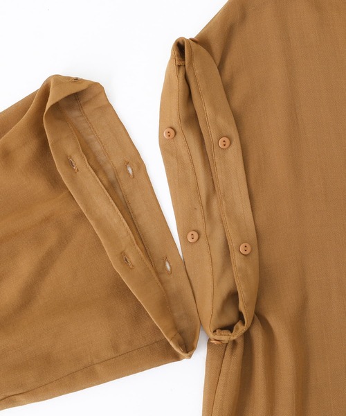 osharewalker（オシャレウォーカー）の「【廃盤】『シアーボイル2WAYシャツ』（シャツ/ブラウス・レディース・キャメル/ブラック/オフホワイト・FREE）」の14枚目の写真