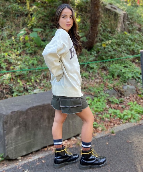 DISCUS ATHLETIC(ディスカス アスレチック)の「DISCUS ATHLETIC/ディスカスアスレチック ニット/セーター オーバーサイズ カレッジロゴ 3487-8782(ニット/セーター・レディース・ネイビー/アイボリー・FREE)」の15枚目の写真