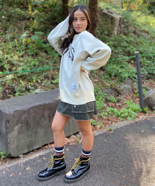 DISCUS ATHLETIC(ディスカス アスレチック)の「DISCUS ATHLETIC/ディスカスアスレチック ニット/セーター オーバーサイズ カレッジロゴ 3487-8782(ニット/セーター・レディース・ネイビー/アイボリー・FREE)」の17枚目の写真