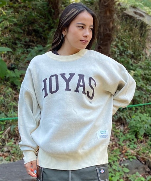 DISCUS ATHLETIC(ディスカス アスレチック)の「DISCUS ATHLETIC/ディスカスアスレチック ニット/セーター オーバーサイズ カレッジロゴ 3487-8782(ニット/セーター・レディース・ネイビー/アイボリー・FREE)」の10枚目の写真