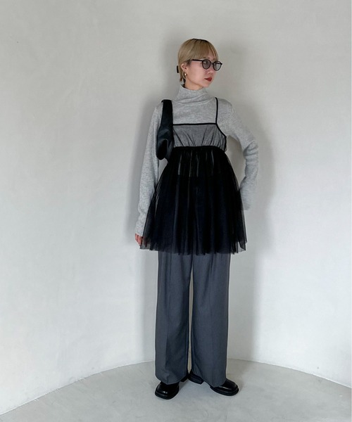 feepur（フェピュール）の「ボリュームチュールキャミブラウス（シャツ