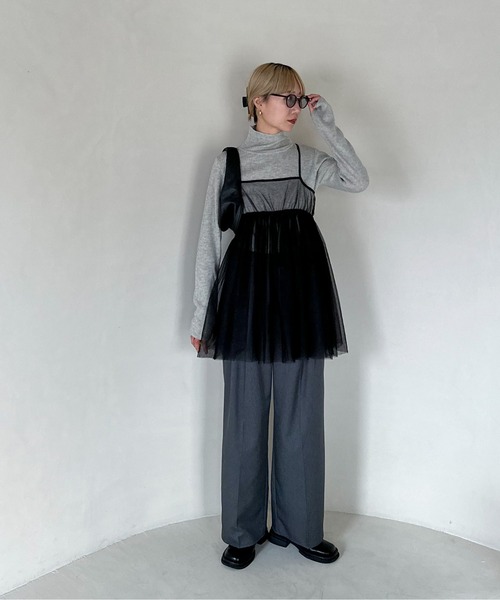 チュールキャミブラウス feepur（フェピュール）の「ボリュームチュールキャミブラウス（シャツ