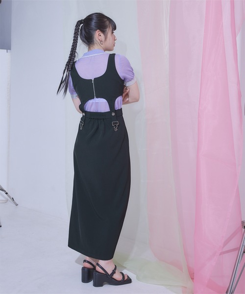 miette（ミエット）の「ビスチェデザインワンピース（ワンピース・レディース・ブラック/グレー・FREE）」の4枚目の写真