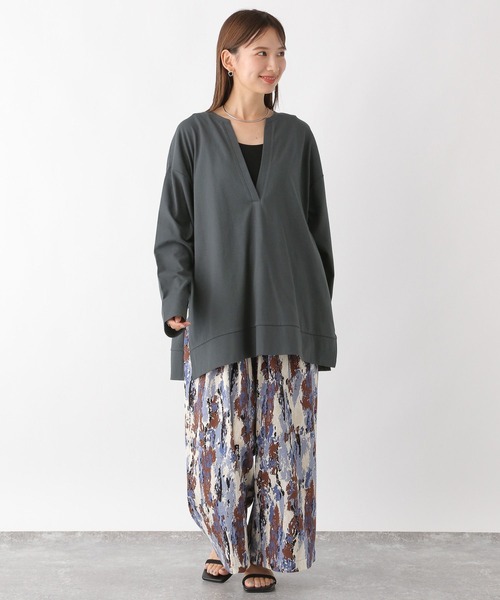 LEPSIM(レプシィム)の「深スリットプルオーバー 964570(Tシャツ/カットソー・レディース・アイボリー/ブラウン/グレー・FREE)」の12枚目の写真
