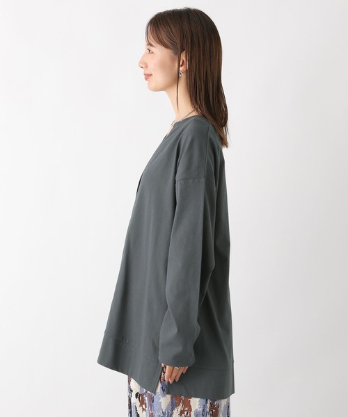 LEPSIM(レプシィム)の「深スリットプルオーバー 964570(Tシャツ/カットソー・レディース・アイボリー/ブラウン/グレー・FREE)」の15枚目の写真