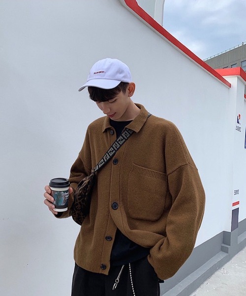 セール】襟付きニットカーディガン（カーディガン/ボレロ）｜B.R.U