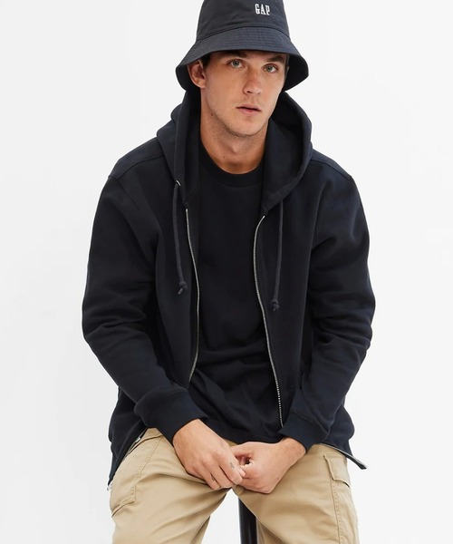 GAP(ギャップ)の「ヴィンテージ ソフト フルジップパーカー(ユニセックス)(パーカー・メンズ・ブラック/ライトグレー・XL/S/M/L/XS)」の7枚目の写真