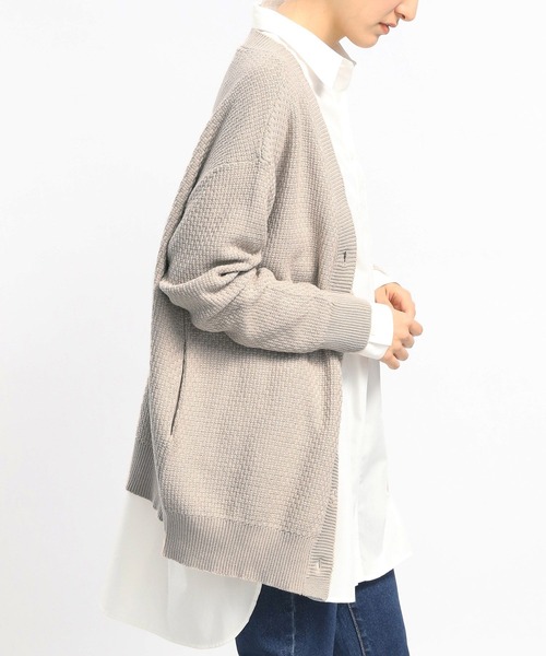 GLOBAL WORK Smile Seed Store（グローバルワーク スマイルシードストア）の「編み柄カーディガン/175927（カーディガン/ボレロ・レディース・グレー/アイボリー/グリーン/杢グレー・SMALL/MEDIUM/LARGE）」の2枚目の写真