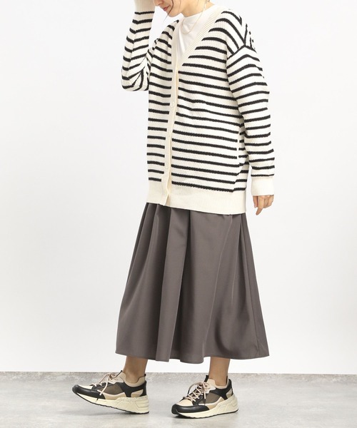 GLOBAL WORK Smile Seed Store（グローバルワーク スマイルシードストア）の「編み柄カーディガン/175927（カーディガン/ボレロ・レディース・グレー/アイボリー/グリーン/杢グレー・SMALL/MEDIUM/LARGE）」の6枚目の写真