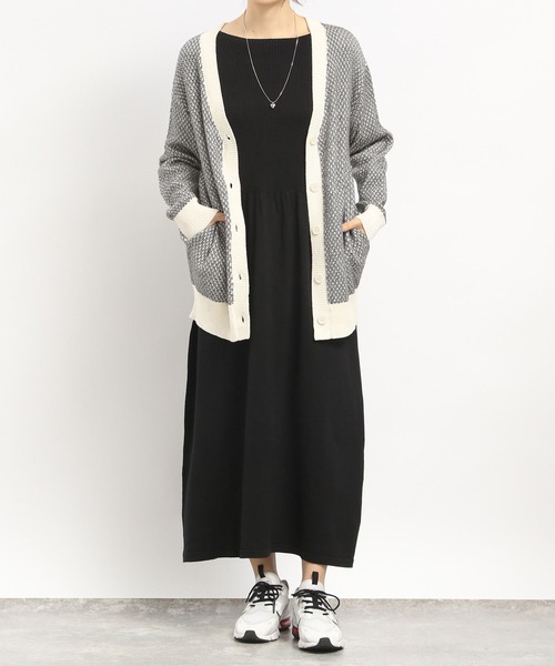 GLOBAL WORK Smile Seed Store（グローバルワーク スマイルシードストア）の「編み柄カーディガン/175927（カーディガン/ボレロ・レディース・グレー/アイボリー/グリーン/杢グレー・SMALL/MEDIUM/LARGE）」の10枚目の写真