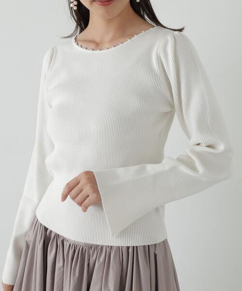 PROPORTION BODY DRESSING(プロポーションボディドレッシング)の「メタルパールニット / 1213270038(ニット/セーター・レディース・グリーン/ダークグレー/ホワイト系その他・SMALL/MEDIUM)」の6枚目の写真