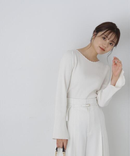 PROPORTION BODY DRESSING(プロポーションボディドレッシング)の「メタルパールニット / 1213270038(ニット/セーター・レディース・グリーン/ダークグレー/ホワイト系その他・SMALL/MEDIUM)」の8枚目の写真