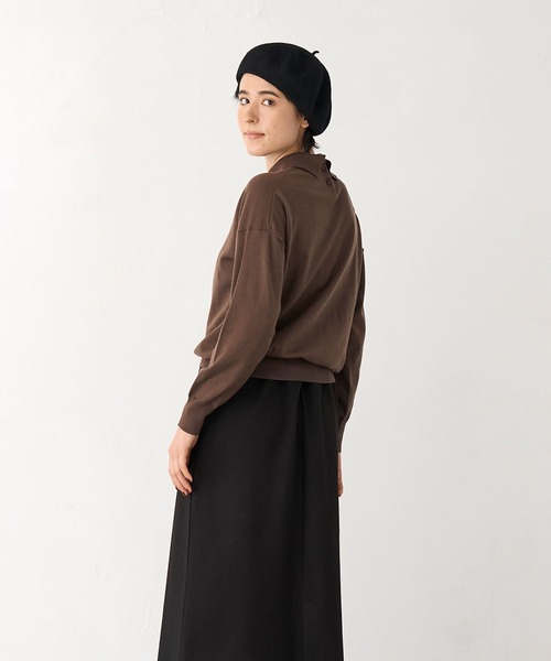 LA MARINE FRANCAISE（マリン フランセーズ）の「襟付ニットプルオーバー（ニット/セーター・レディース・ブルー/ブラック/ブラウン・FREE）」の8枚目の写真