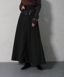 &g'aime | 【&g'aime】フェイクレザーレイヤードフレアスカート(スカート)