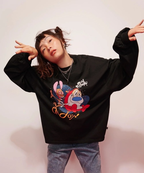 tシャツ 「Little sunny bite」 Ren ＆ Stimpy tee レディース メンズ Little sunny bite tシャツ 「8」「it」「Little bite」Ren